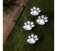Garden Greatness 4 Pack Pet Paws Solar Stake Lights Garden Greatness Multicolor
