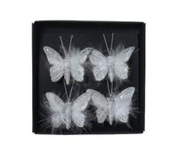 Garden Greatness 4 Pack Sparkle Butterfly Tree Clips in White | Size: 1 Pack Garden Greatness White 1 Pack