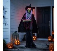 Garden Greatness 4Ft Animated Spooky Witch Halloween Decoration