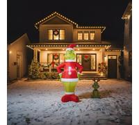 Garden Greatness 4ft Light Up Standing Grinch Inflatable in Green | Size: 1 Pack Garden Greatness Green 1 Pack