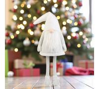 Garden Greatness 4ft Santa White Wobbly Gonk Decoration | Size: 1 Pack Garden Greatness White 1 Pack
