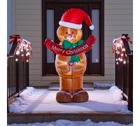 Garden Greatness 4ft Self Inflatable Gingerbread Man in Brown | Size: 1 Pack Garden Greatness Brown 1 Pack