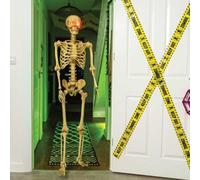 Garden Greatness 5ft Haunted LED Skeleton with Glowing Red Eyes in White | Size: 1 Pack Garden Greatness White 1 Pack