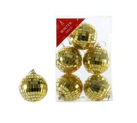 Garden Greatness 6 Pack Gold Disco Ball Baubles | Size: 1 Pack Garden Greatness Gold 1 Pack