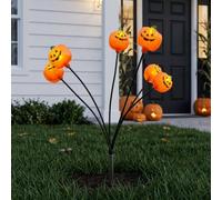 Garden Greatness 6-Stem Jack-O'-Lantern Halloween Stake Light