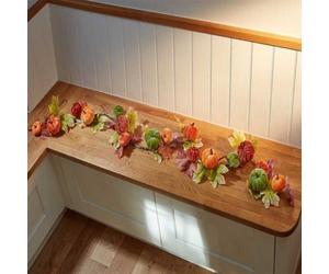 Garden Greatness 6ft Autumn Velvet Pumpkin Minikin Garland in Orange | Size: 1 Pack Garden Greatness Orange 1 Pack