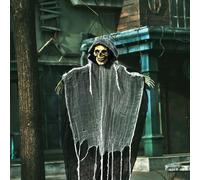 Garden Greatness 6ft Hanging Grim Reaper Halloween Ghost Decoration | Size: 1 Pack Garden Greatness Multicolor 1 Pack