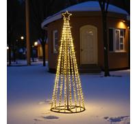 Garden Greatness 6ft Warm White Light Up Maypole Star Tree in Black | Size: 1 Pack Garden Greatness Black 1 Pack