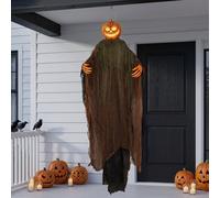 Garden Greatness 7Ft Hanging Light-Up Ghoul Pumpkin