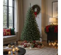 Garden Greatness 7ft Heritage Pre-Lit Changing Glow Christmas Tree in Green | Size: 1 Pack Garden Greatness Green 1 Pack