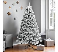 Garden Greatness 7ft Snowy Flocked Christmas Tree in White | Size: 1 Pack Garden Greatness White 1 Pack