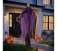 Garden Greatness 7Ft Suspended Led Ghoul With Skull Face