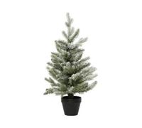 Garden Greatness Allison Mini Potted Frosted Snowy Tree in Green | Size: 1 Pack Garden Greatness Green 1 Pack