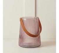 Garden Greatness Amethyst Ribbed Home Glass Lantern