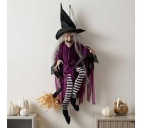 Garden Greatness Animated Cackling Hanging BroomWitch Decoration | Size: 1 Pack Garden Greatness Multicolor 1 Pack