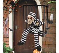 Garden Greatness Animated Skeleton Jail Prop with Motion Sensor & Sound in Black | Size: 1 Pack Garden Greatness Black 1 Pack