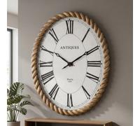 Garden Greatness Antiques Roman Rope Effect Wooden Clock