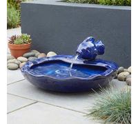 Garden Greatness Aqua Ceramic Fish Water Feature Fountain | Size: 1 Pack Garden Greatness Multicolor 1 Pack