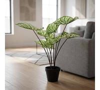 Garden Greatness Artificial Potted Caladium Leaves Plant in Green | Size: 1 Pack Garden Greatness Green 1 Pack