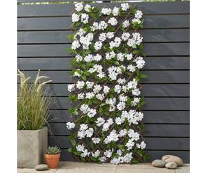 Garden Greatness Artificial White Hydrangea Willow Garden Trellis