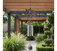 Garden Greatness Artisan Rusty Sun Garden Windchime Garden Greatness Multicolor