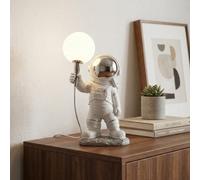 Garden Greatness Astronaut Moon Warm Glow Lamp Resin