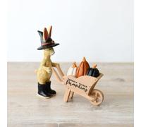 Garden Greatness Autumn Wizard Rabbit with Pumpkin Wheelbarrow in Orange | Size: 1 Pack Garden Greatness Orange 1 Pack