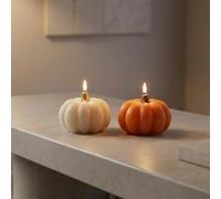 Garden Greatness Autumnal Decorative Pumpkin Candle Set
