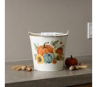 Garden Greatness Autumnal Pumpkin Decorative Bucket