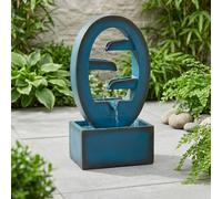 Garden Greatness Azure Falls Cascading Garden Water Feature in Teal | Size: 1 Pack Garden Greatness Teal 1 Pack