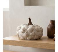 Garden Greatness Blanc 3D Pumpkin Harvest Ornament