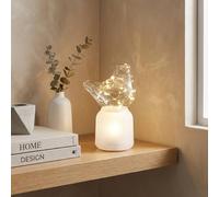 Garden Greatness Blanc Bird Table Lamp in White Garden Greatness White