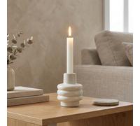 Garden Greatness Blanc Rounded Taper Candle Holder