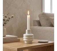Garden Greatness Blanc Rounded Taper Candle Holder in White | Size: 1 Pack Garden Greatness White 1 Pack