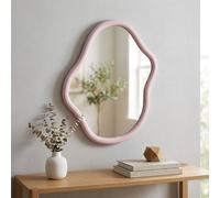 Garden Greatness Blush Pink Wave Style Mirror Garden Greatness Pink