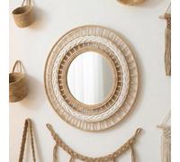 Garden Greatness Boho Woven Rattan Statement Mirror