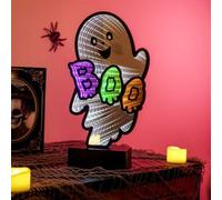 Smart Garden BooFinity Light - 28cm LED Ghost Halloween Decoration with Infinity Mirror Effect - Multicolour Battery Operated Light Up Ornament with Double Sided Design