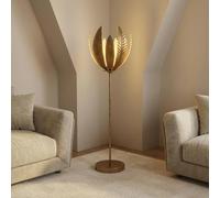 Garden Greatness Botanica Gold Leaf Standing Lamp in Beige Garden Greatness Beige