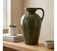 Garden Greatness Botanical Tall Olive Glaze Handle Vase | Size: 1 Pack Garden Greatness Multicolor 1 Pack