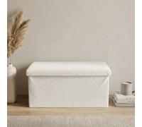 Garden Greatness Boucle Teddy Blanc Ottoman Storage Garden Greatness Multicolor