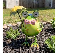 Garden Greatness Bright Eyes Led Standing Solar Frog