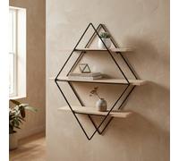 Garden Greatness Brixton 3 Tier Rhombus Wall Shelf
