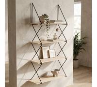 Garden Greatness Brixton 4 Tier Floating Ladder Wall Shelf in Black Garden Greatness Black