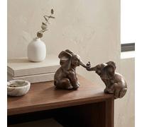 Garden Greatness Bronze Pair Elephants Playing Ornament | Size: 2 Pack Garden Greatness Bronze 2 Pack