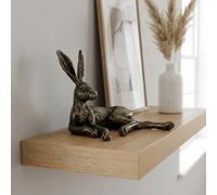 Garden Greatness Bronzed Lounging Hare Ornament