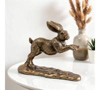 Garden Greatness Bronzed Running Hare Sculpture in Bronze | Size: 1 Pack Garden Greatness Bronze 1 Pack