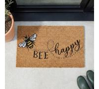Garden Greatness Bumble Bee Happy Printed Coir Doormat
