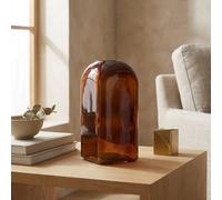 Garden Greatness Burnt Amber Square Bottle Vase | Size: 1 Pack Garden Greatness Amber 1 Pack