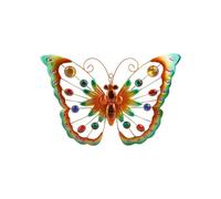 Garden Greatness Butterfly Gem Garden Wall Art Plaque in Orange | Size: 4 Pack Garden Greatness Orange 4 Pack