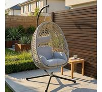 Garden Greatness Cairo Contemporary Woven Hanging Egg Chair